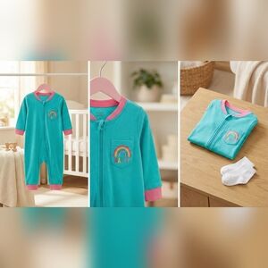 Koala Kids Teal and Pink Kids Pajamas